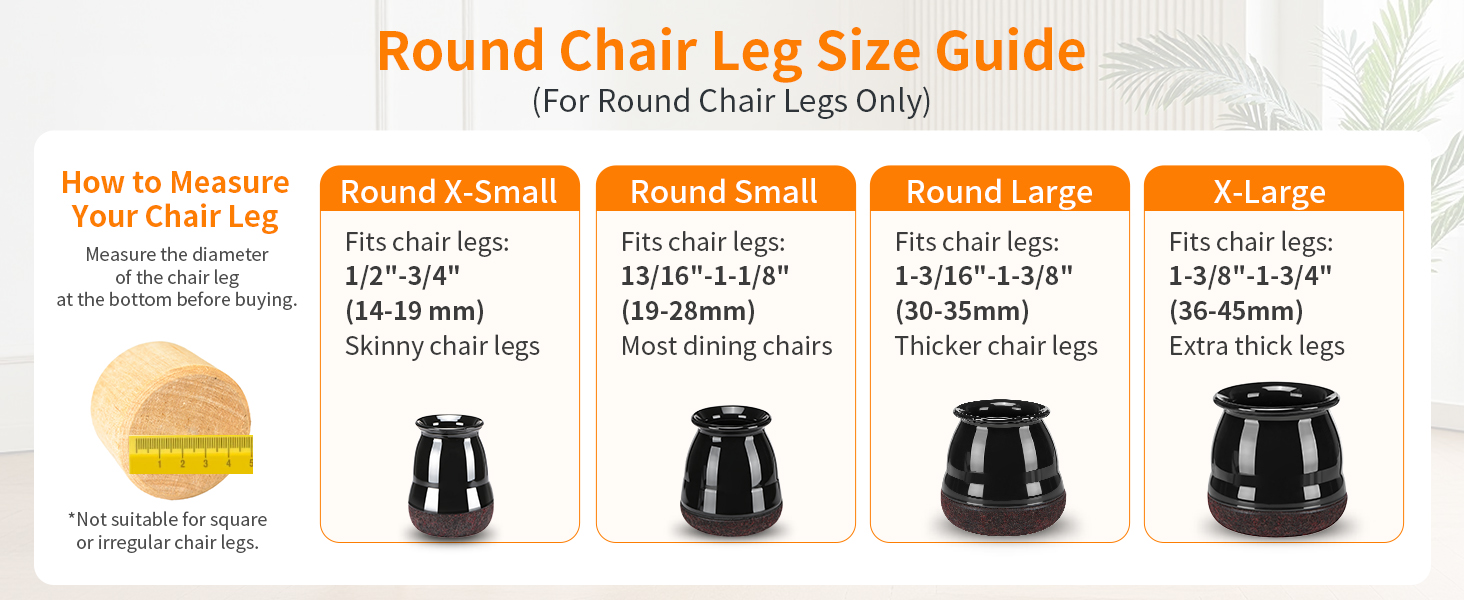Chair Leg Floor Protectors for Hardwood Floors Furniture Feet Silicone Covers Rubber Caps Felt Pads