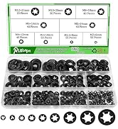 Ruibapa 360PCS Internal Tooth Star Lock Washers 9 Sizes Push On Locking Washers Speed Clips Faste...