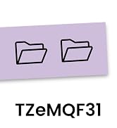 Brother Genuine P-touch TZeMQF31 Label Tape in cardboard pack: Black on Pastel Purple 12mm