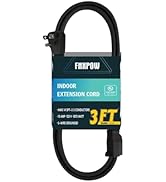 FNXPOW 3 Ft Heavy Duty Appliance Extension Cord - 14 Gauge 3 Prong SPT-3 Cable Wire, Ideal for Ai...