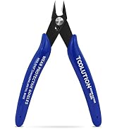 TOOLUTION Small Wire Cutters Micro Flush Cutter Snips Zip Tie Cutter | Diagonal Cutting Pliers Di...