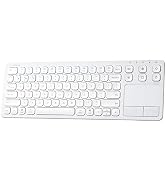 SANWA Multi Device Bluetooth Keyboard with Touchpad, Rechargeable Keypad with Trackpad for Laptop...