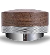 KNODOS 54mm Espresso Distribution Tool Walnut Coffee Distributor Adjustable Depth Stainless Steel...