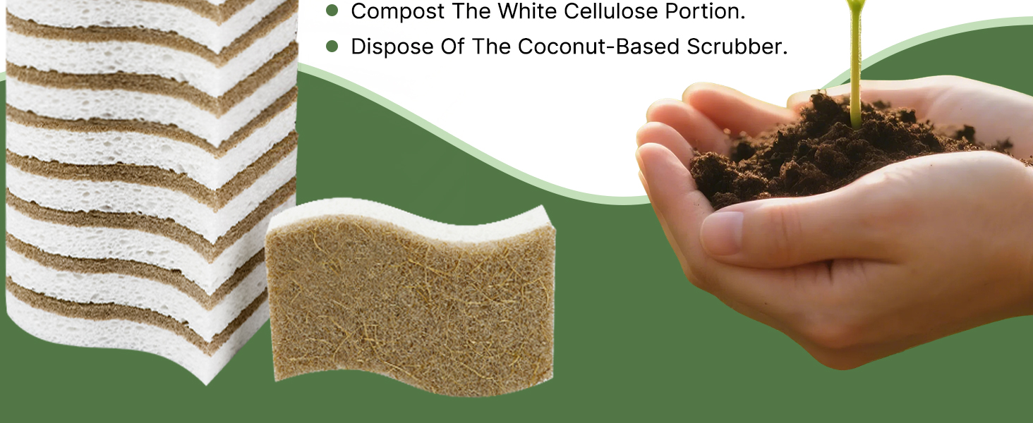 Biodegradable Kitchen Dish Sponges