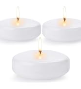 12PACK Floating Candles 3inch Continuous Burning for 13-15 Hours odorless smokeless White Non-dri...