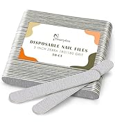 Maryton 50Pcs Disposable Nail File, 5 Inch Thin Emery Boards 180/180 Grit Nail Files for Natural ...
