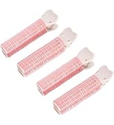 4 Pcs Pink Hair Rollers with Clip, Volumizing Hair Root Clips Bangs Curler DIY Hair Styling Acces...
