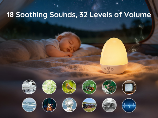 Baby Night Light with White Noise
