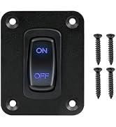 ULITECO Rocker Switch Panel, 1 Gang Toggle Switch Panel 12V, Wateroproof 5Pins Boat On-Off Switch...