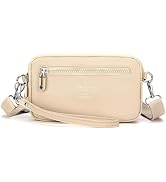 JANKS Small Crossbody Bags for Women Wristlet Wallets Nylon Shoulder Bag with 4 Zipper Carry All ...