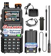 BAOFENG 5RH PRO GPS&APRS 10Watt Multi-Band Ham Radio Long Range Handheld Two Way Radio NOAA Weath...