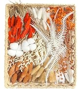 DIY Natural Dried Flower Set, Orange Bulk Stemmed Dried Flowers, Handmade Dried Flowers, Door Han...
