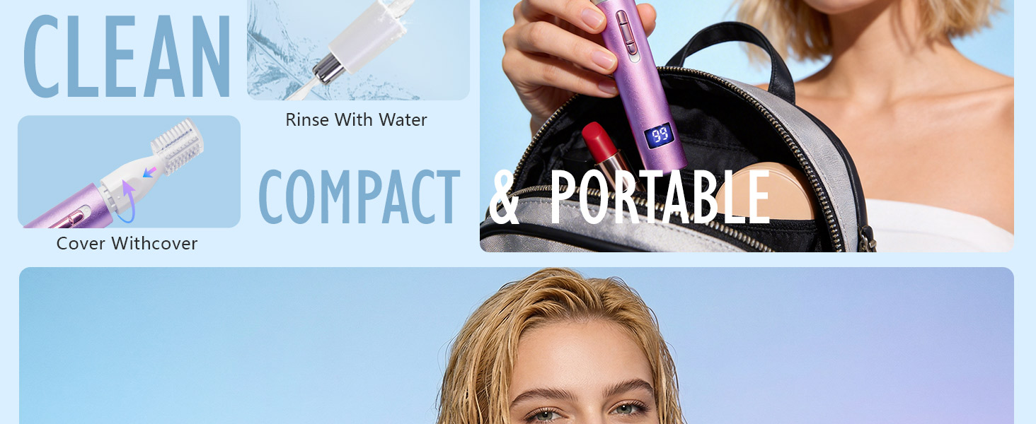 Nose & Eyebrow Hair Trimmer for Women Men,Painless Rechargeable Ear & Nose Hair Trimmer Clipper