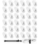 36-Pack Silicone Cable Ties, Reusable Cord Organizer Straps With 2 Binding Methos, Durable & Stre...
