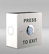Blütezeit Universal Wired Steel Push Button Switch with Backlight, Waterproof Gate Control