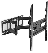 WALI Full Motion TV Wall Mount for 32–70 Inch TVs – Dual Articulating Mount with Swivel, Tilt & E...