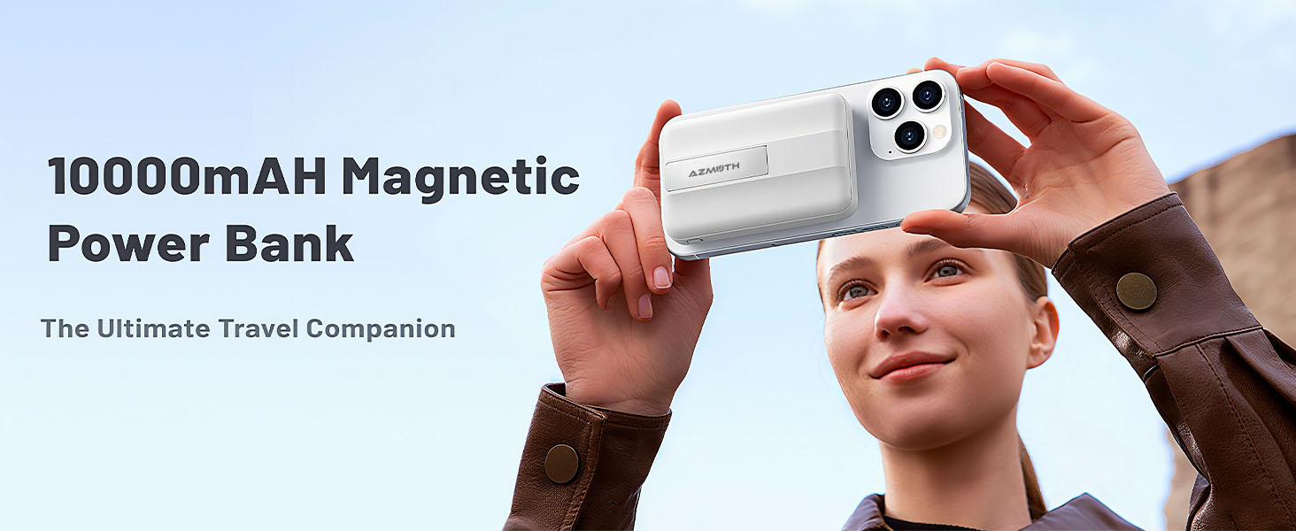 10000mAh battery capacity for travel and daily use
