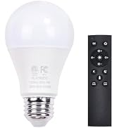 Gupuzm A19 LED Remote Control Bulbs, 800LM 9W, Equivalent to 60W Bulbs, Dimmable Bulb with Remote...