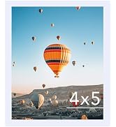 JCJMY 4x5 Picture Frame White for Wall Hanging or Tabletop, Wall Mounting Horizontally or Vertica...
