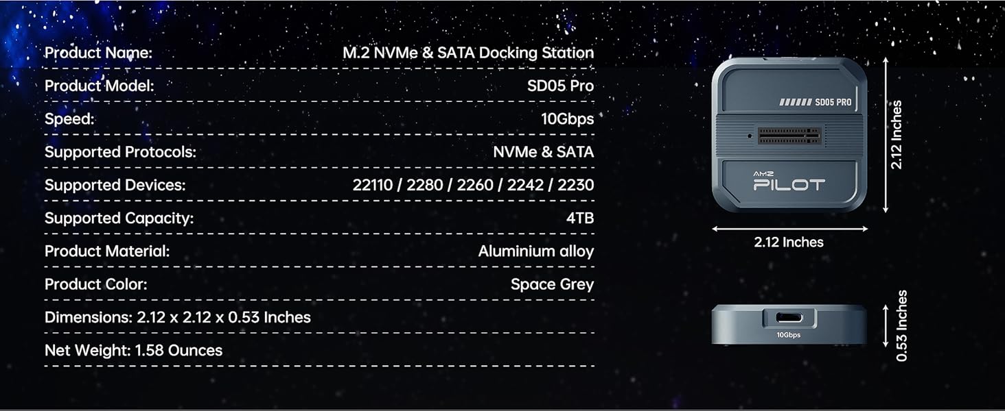 tool-free installation steps for inserting M.2 SSD into the docking station