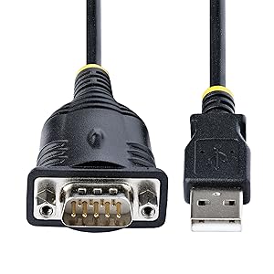 3ft (1m) USB to Serial Cable, DB9 Male RS232 to USB Converter
