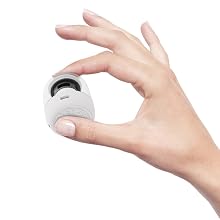 Handheld mini portable sound machine with easy to use button panel design.