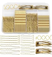 Flareann Bobby Pins Set Gold – Hair Accessories Kit for Women & Girls with Bobby Pins, U Shape & ...