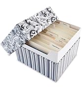 Current Black Elegance Greeting Card Organizer Box with Dividers - Store 140+ Christmas, Valentin...