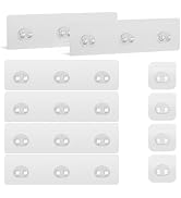 Lsnisni 10 Pack Shower Caddy Adhesive Replacement, Strong Hooks, Waterproof Strips, No Drilling, ...