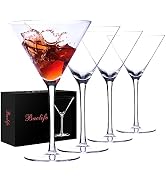 BACLIFE Martini Glasses Set of 4-9.5 oz Coupe Glass Set with Stem - Handblown Crystal Cocktail Gl...