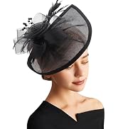 DRESHOW Women Fascinator Hats Tea Party Hat Vintage Pillbox Hat Headband for Cocktail