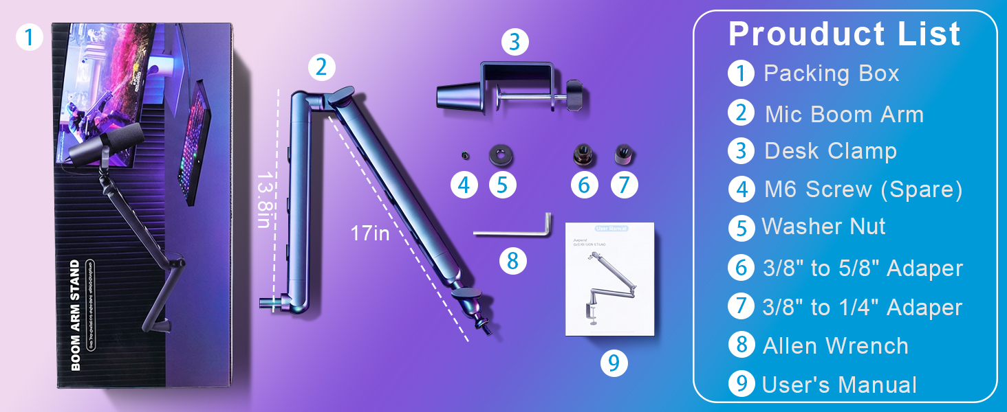 mic boom arm mic stand desk desk mic stand