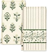 Miss Adola 2pcs Microfiber Kitchen Towels - Boho Kitchen Towels Set of 2 with Hanging Loop Decora...