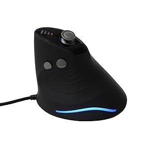 mojo vertical silent gaming mouse with directional joystick for gamers