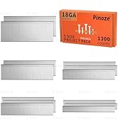 PINOZE 18 Gauge Brad Nails Galvanized, 1300-Count (2", 1-1/2", 1-1/4", 1", 5/8") 18GA Nail Gun Na...