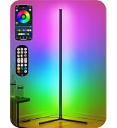RIYO LED Corner Floor Lamp, RGB Color Changing Standing Lamp with App and Remote Control, 16 Mill...