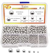 Taiss 620PCS Precision Balls 6 Sizes 1/4" 7/32" 3/16" 5/32" 1/8" 3/32" Precision Metal Balls Asso...