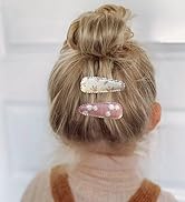Cherssy Floral Hair Bow Clips for Baby Girls, 20 Pack Flower Fully Lined Alligator Clips and Snap...
