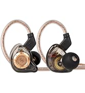 HiFi IEM for Gaming, CCZ MC02 MAX Gaming Earbuds, Clear Bass Sound Wired Gaming Ear Buds, 10mm Du...