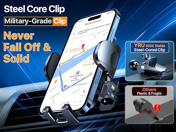 steel core clip