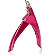 Professional Acrylic False Nail Clippers for Acrylic Nails, Rose Red Nail Tip Cutter Nail Manicur...
