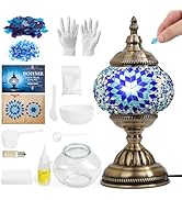 BOHMR DIY Turkish Mosaic Lamp Kit for Adults, Vibrant Stained Glass Table Lamp,Antique Moroccan T...