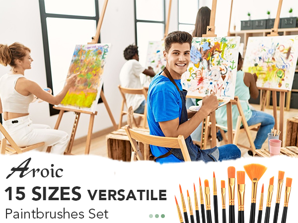 acrylic paint brush set
