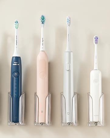 Clear electric toothbrush holder