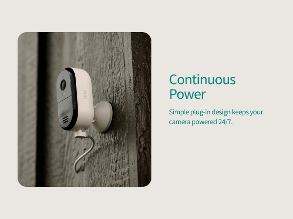 Arlo Essential Plug-in Security Camera 2K