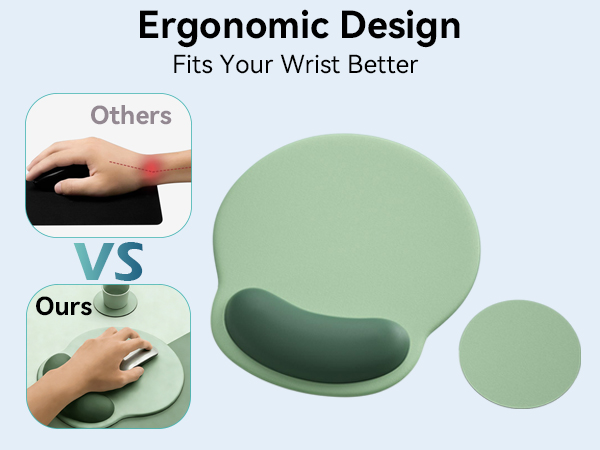 mouse pad with wrist support