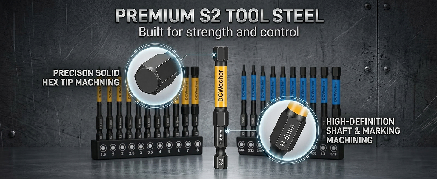 Impact Hex Head Driver Bits for Extended Reach