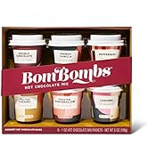 Bombombs Hot Chocolate Mix Gift Set in Mini Cup Packaging, Flavors Include Double Chocolate, Fren...