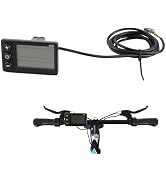 Shkalacar S866 LCD Display, Electric Bicycle Meter with Large Backlit Screen and Waterproof Easy ...