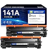 Quomo 141A Toner Cartridge with chip (2-Pack) High Yield Compatible for HP 141A W1410A Black Lase...